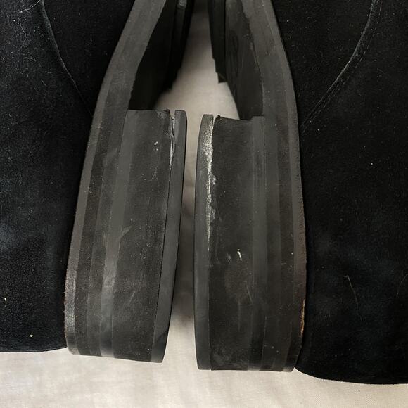 Cole Haan Shoes Mens 11 B Black Suede Derby Lace Up Dress F2183 Made in Brazil - Picture 8 of 13